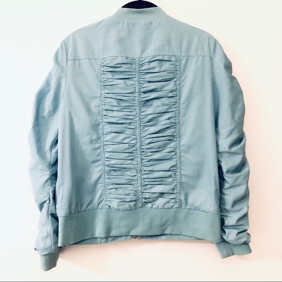 Solo Moda Ruched Bomber Jacket - Picture 6 of 8